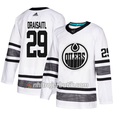 Män Ishockey Edmonton Oilers tröja Leon Draisaitl 29 Vit 2019 All-Star Adidas Authentic